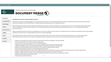 SharePoint Document Merge